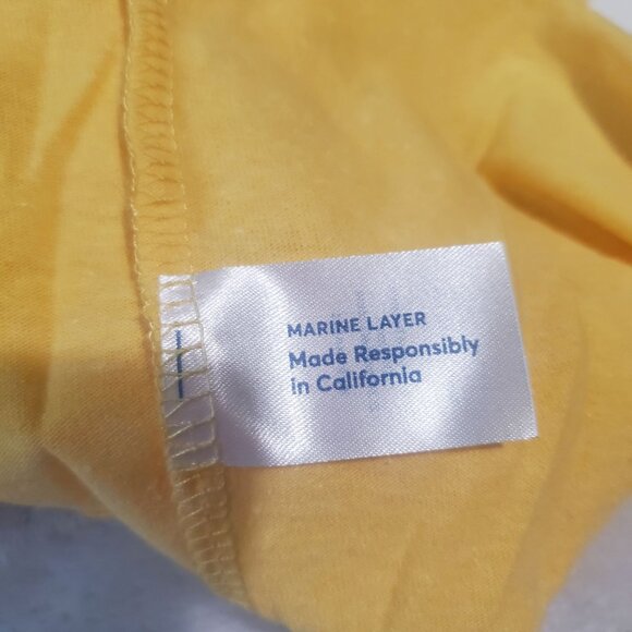 Re- Spun by Marine Layer womens tee shirt Sz small yellow graphic short sleeve - Picture 8 of 12